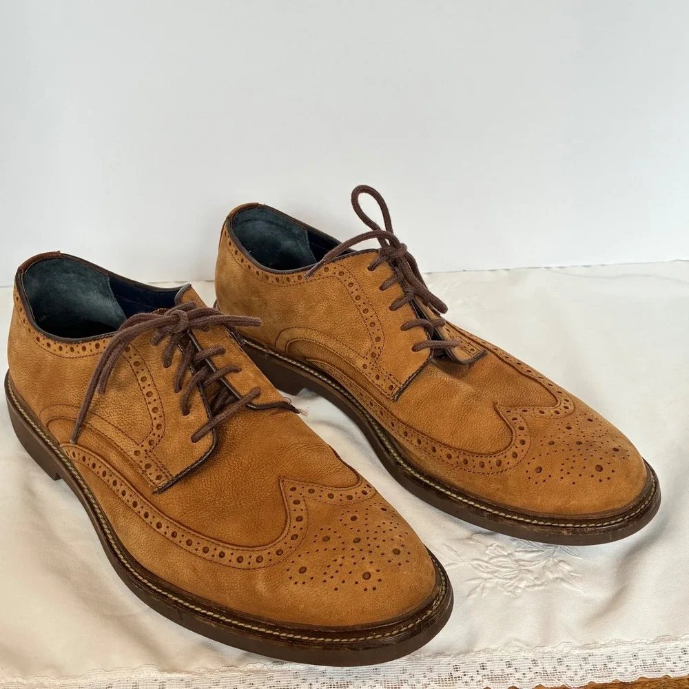 Cole Haan Oxford 11.5 Wingtip Brogue Leather Dress Shoes Preppy Classic Office
